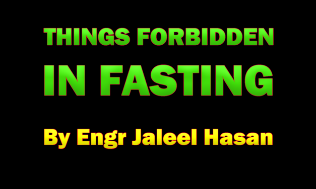 Things forbidden in fasting :: by Jaleel Hasan – English Lecture