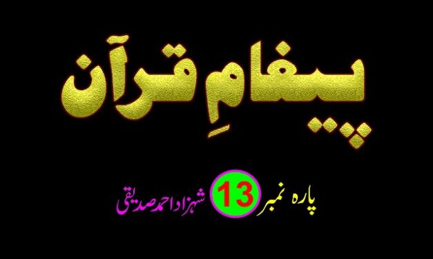 PAIGHAM E QURAN – PARA NO. 13 / پیغامِ قرآن پارہ نمبر 13 – شہزاد احمد صدیقی