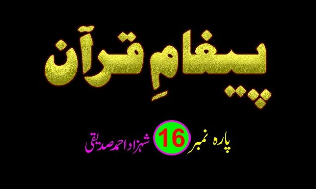 PAIGHAM E QURAN – PARA NO. 16 / پیغامِ قرآن پارہ نمبر 16 – شہزاد احمد صدیقی